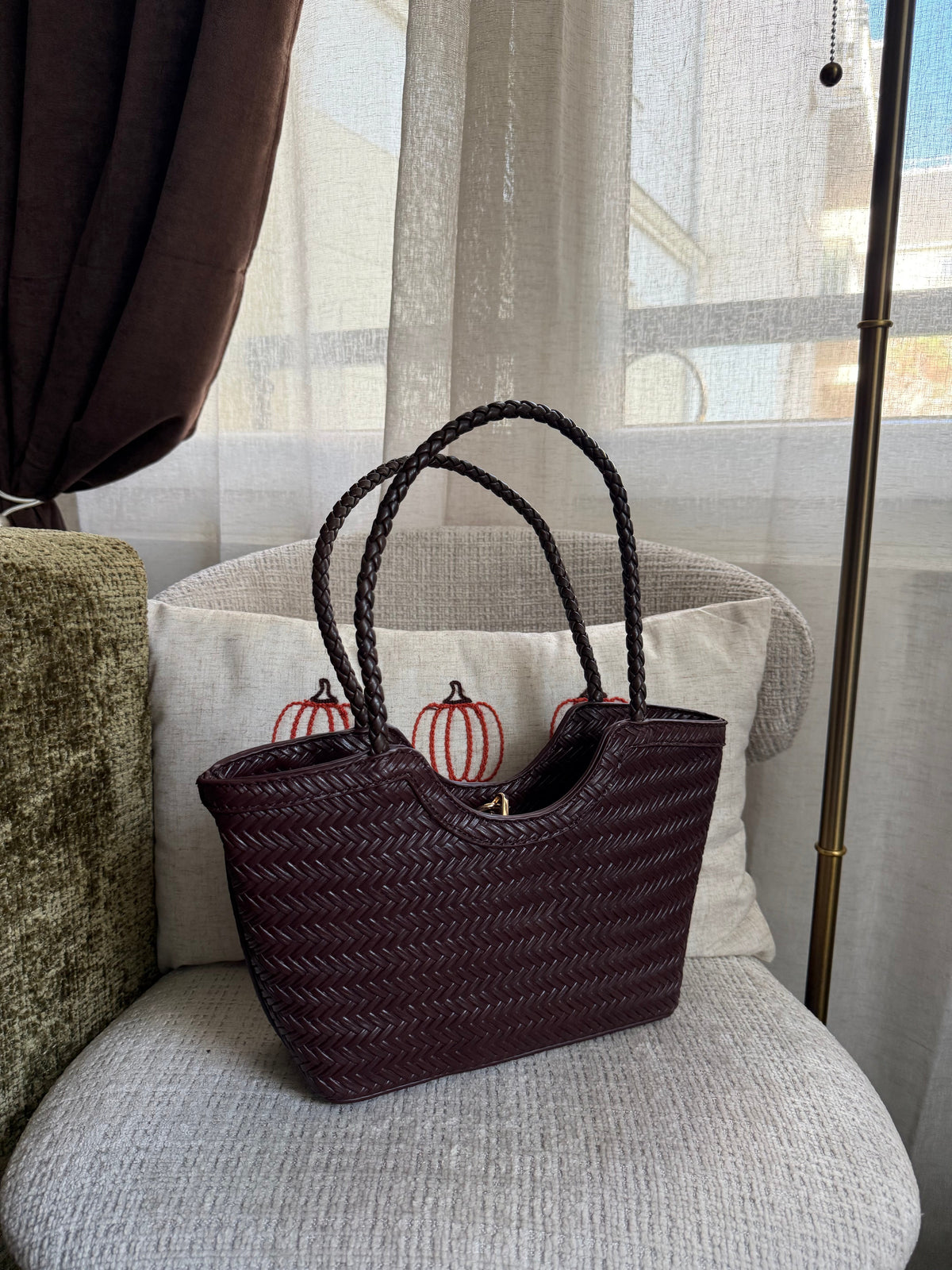 Sac torsadé chocolat