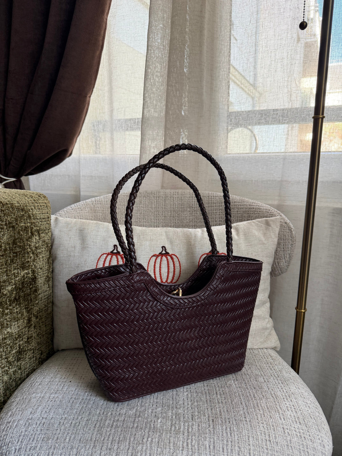Sac torsadé chocolat