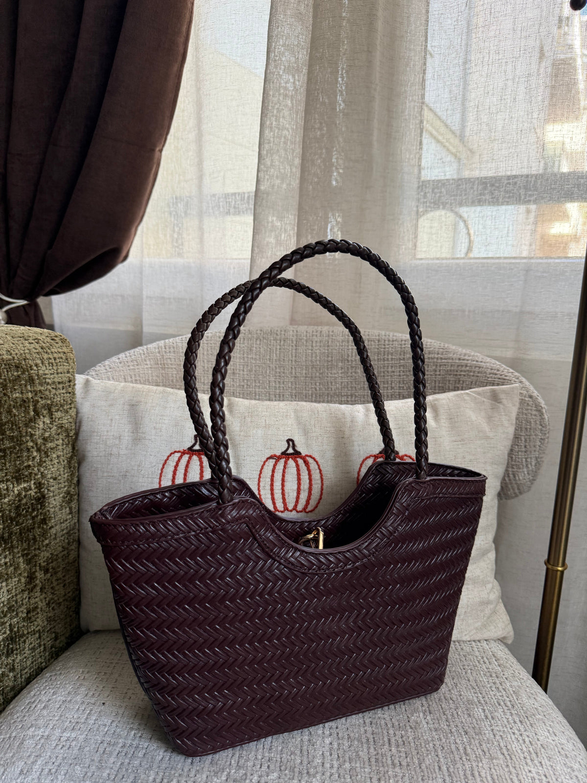 Sac torsadé chocolat