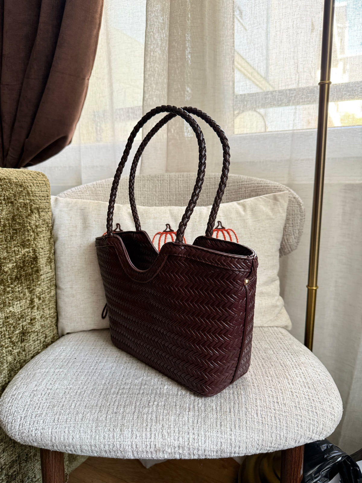 Sac torsadé chocolat