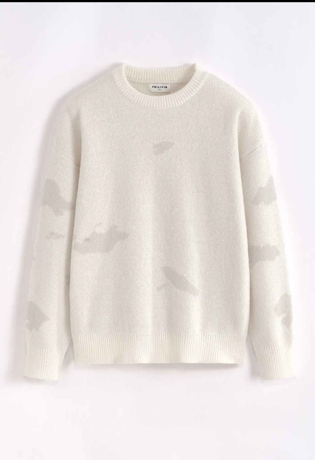 Pull Col Rond Oversize Homme – Beige & Bleu Ciel | Confortable & Tendance