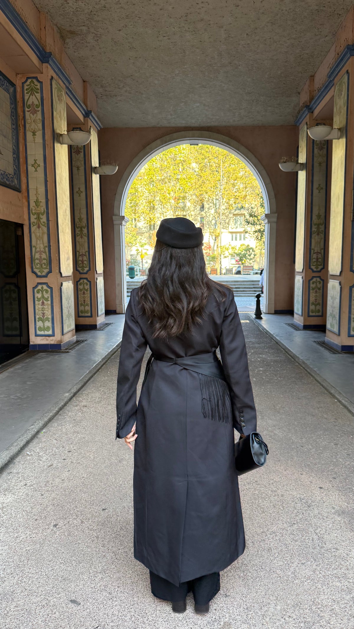 Manteau Long Tailleur Cintré – noir
