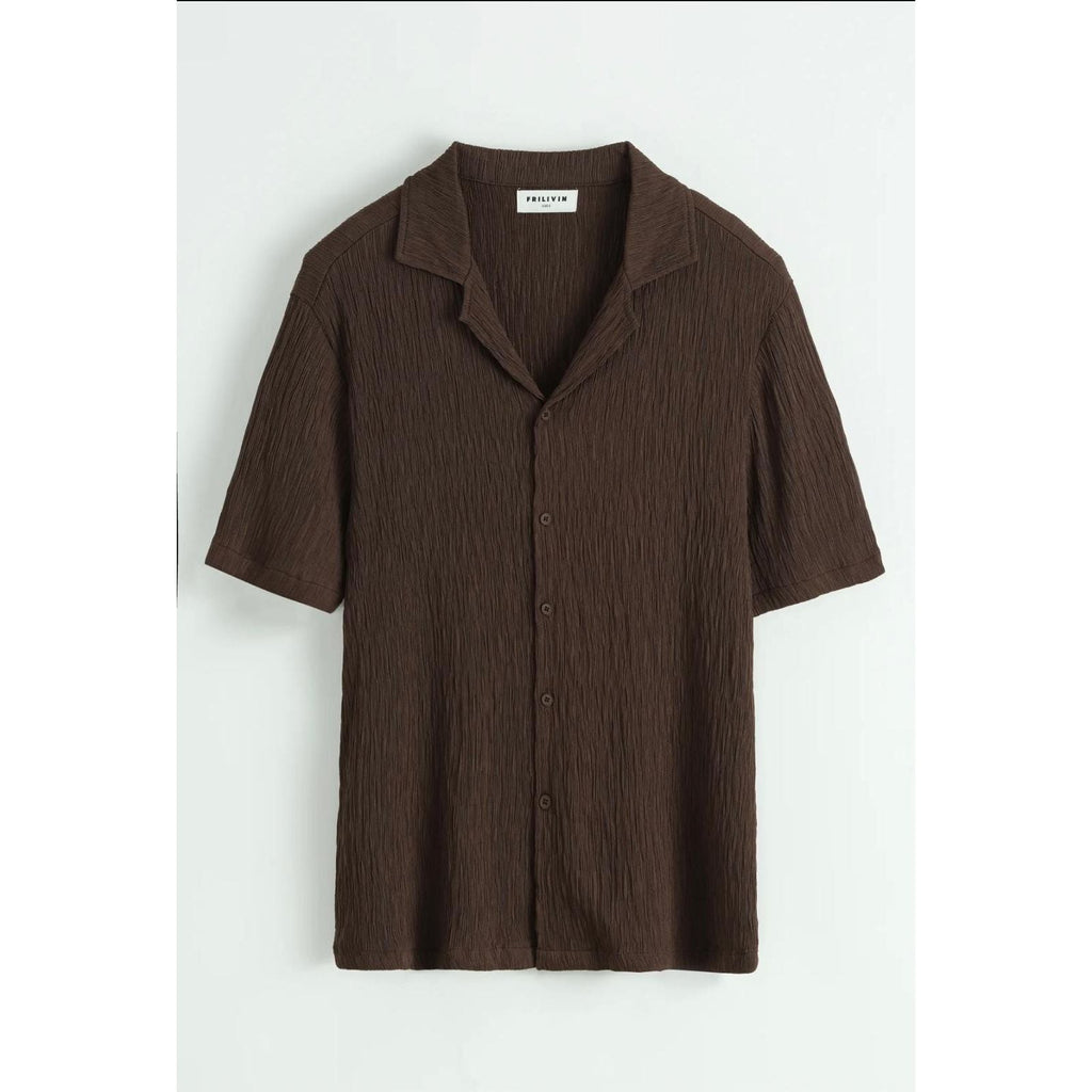 Ensemble Chemise & Short Marron Homme – Style Estival Minimaliste