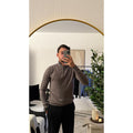 Pull Col Zippé Coffee Homme – Manche Longue Doux & Tendance