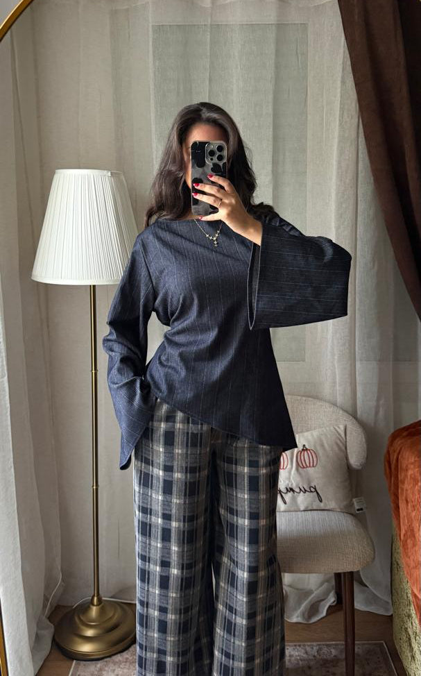 Pantalon Velours Femme – Bleu Marine