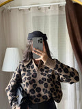 Pull Léopard Col Polo