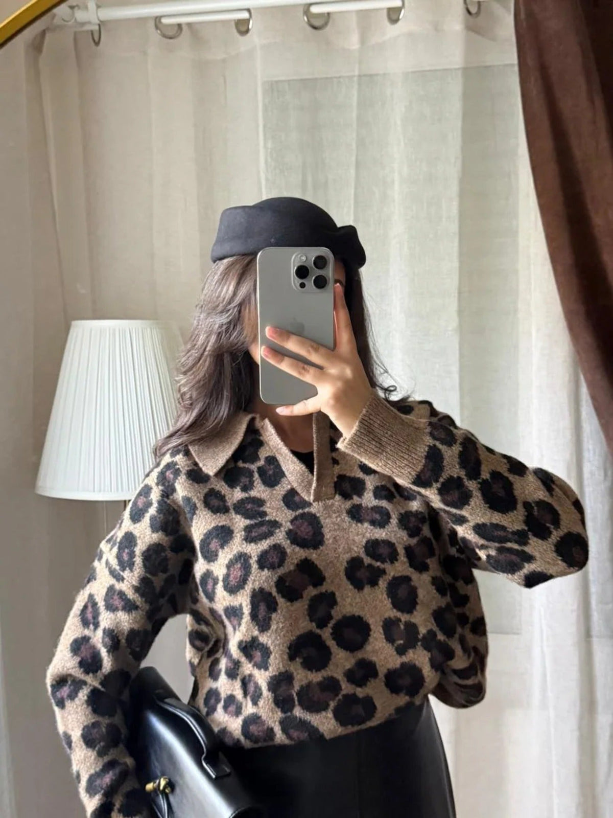 Pull Léopard Col Polo