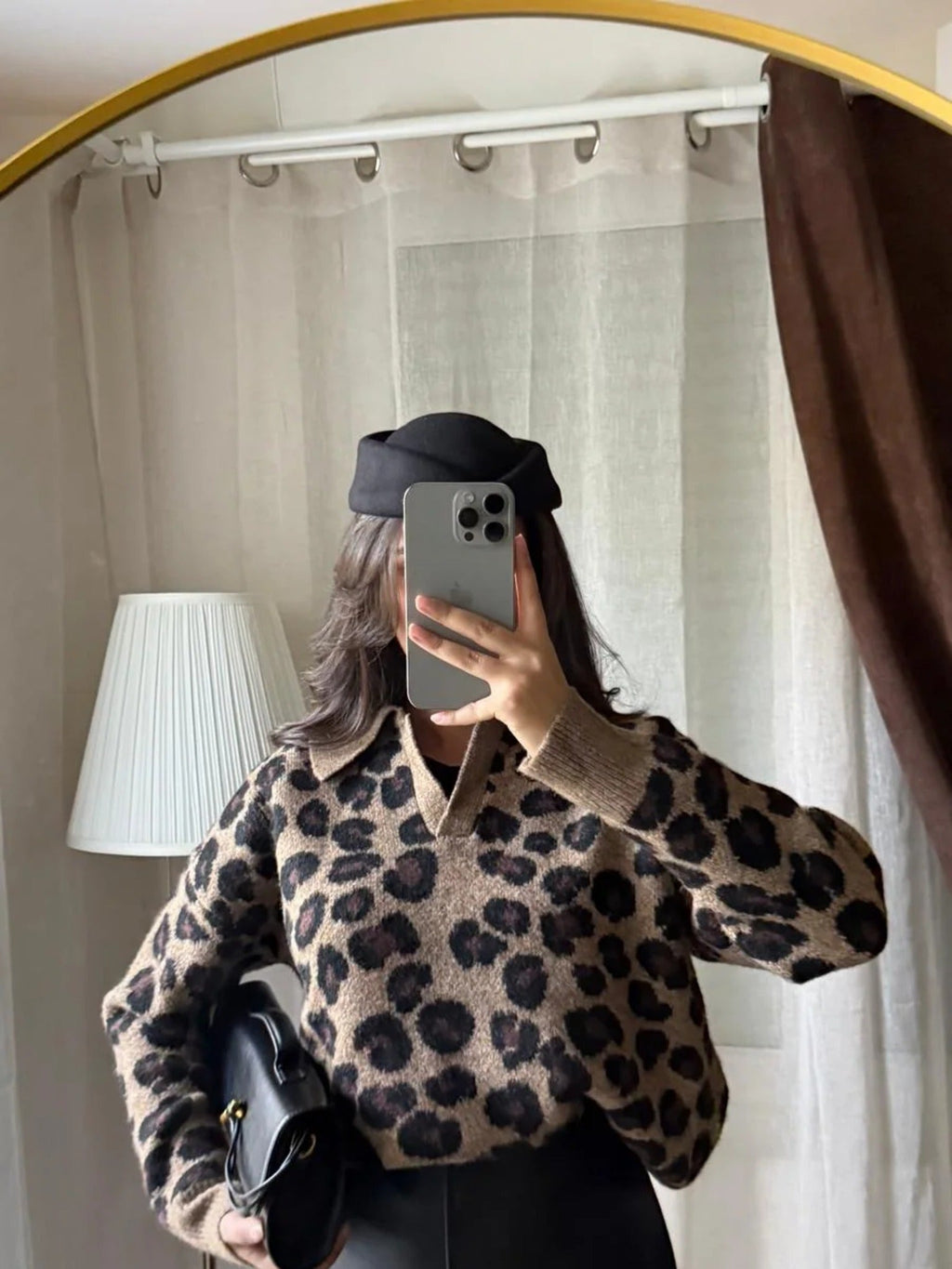 Pull Léopard Col Polo