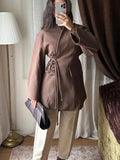 Veste à Laçage – Marron